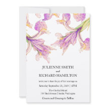 Lila Modern botaniskt bröllop