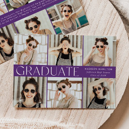 Lila Modern Classic 12 Photo Studenten Meddelande