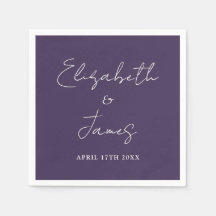 Lila Modern Minimalist Bröllop