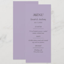 Lila Modern Minimalist Simple Bröllop Food