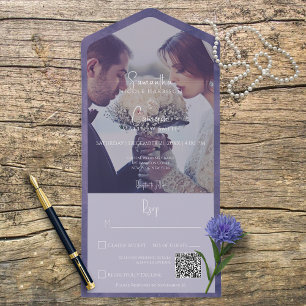 Lila Modern Photo QR-kod