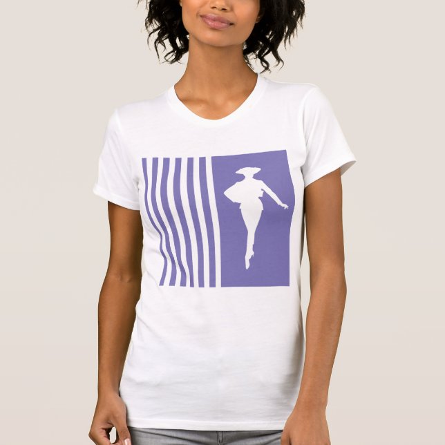 Lila Modern Rand med Mode Silhouette Tee Shirt (Framsida)