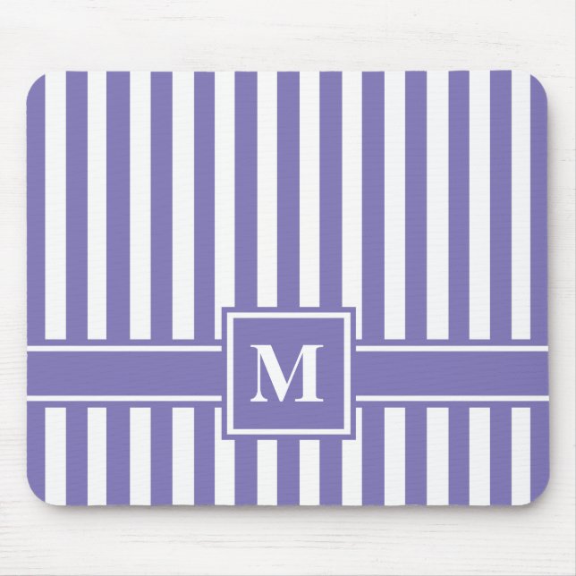 Lila Modern Rand med Monogram Musmatta (Framsidan)