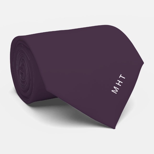 Lila Moderna Initialer Minimalistisk Monogram Slips (Rullad)