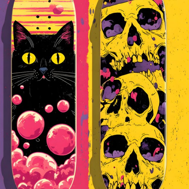 Lila-moln för prisbelönt skateboard på Gult (Skapare uppladdad)