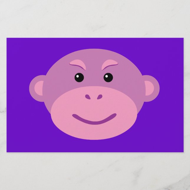 Lila Monkey Brevpapper (Framsida)