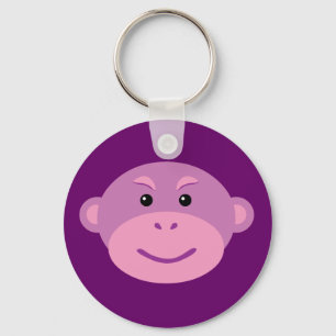 Lila Monkey Nyckelring