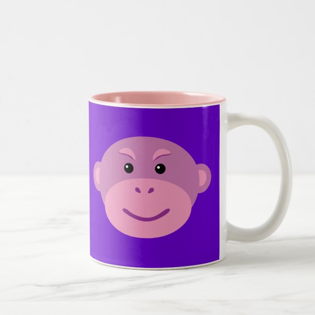 Lila Monkey Två-Tonad Mugg (Höger)