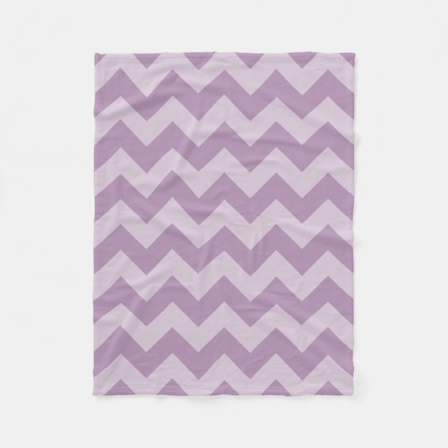 Lila Monochromatic Chevron Fleecefilt (Framsidan)