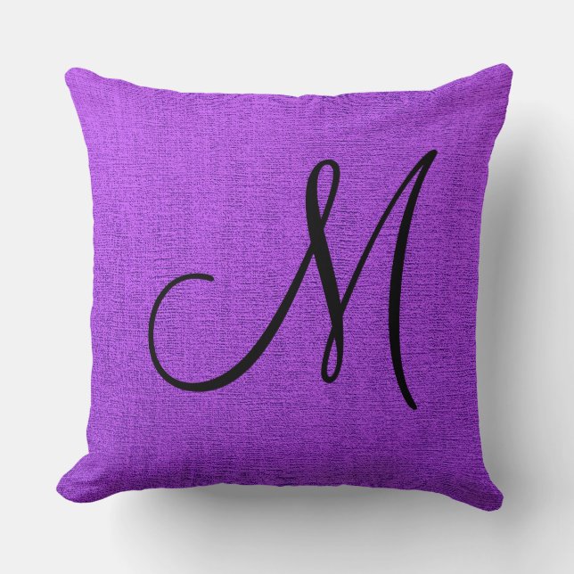 Lila Monogram Canvas-utseende Kudde (Framsida)