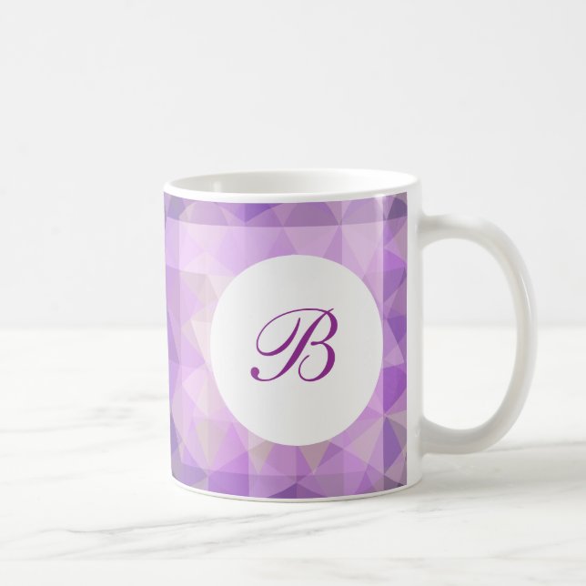 Lila Monogram Stil Kaffemugg (Höger)