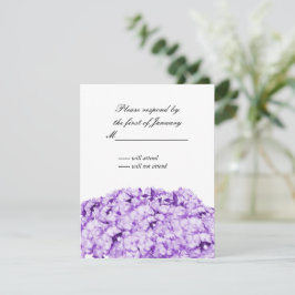 Lila monokromatisk blomster-svarskort OSA kort