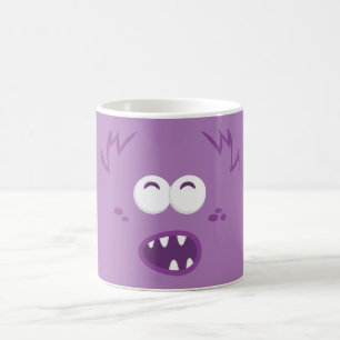 Lila Monster Ansikte Mugg