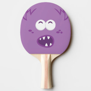 Lila Monster Ansikte Ping Pong Paddle Pingisracket