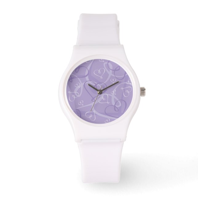 Lila mönster armbandsur (Framsida)