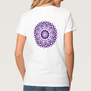 Lila mönster för söt kvinna t shirt