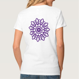 Lila mönster för söt kvinna t shirt