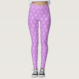 Lila Mönster Halloween Leggings