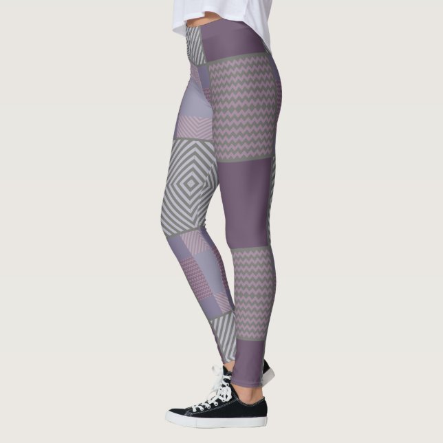 Lila Mönster Leggings (Vänster)