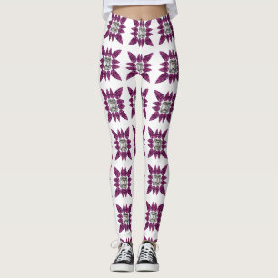 Lila Mönster Leggings