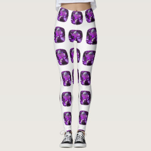Lila Mönster Leggings