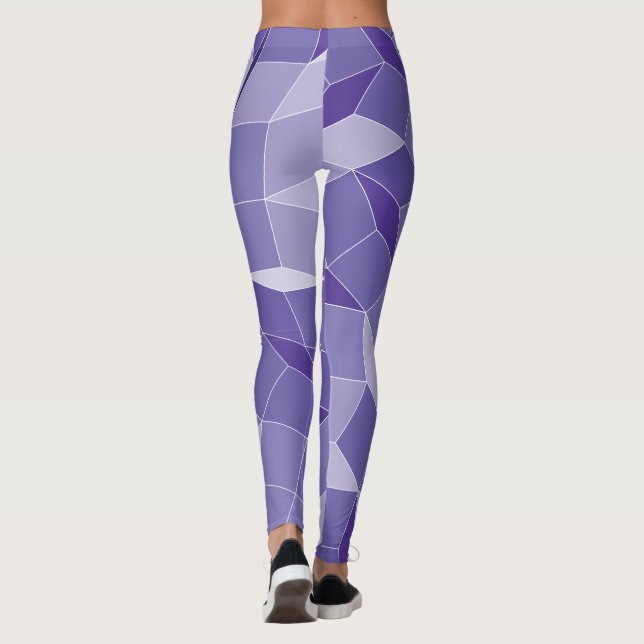 Lila Mönster Leggings (Baksida)