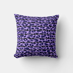 Lila mönster leopard päls abstrakt kudde