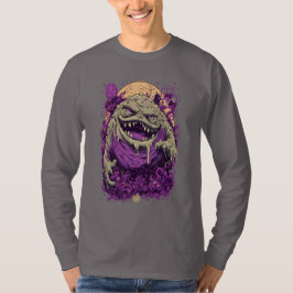 Lila monster mörk serie långärmad t shirt