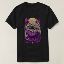 Lila monster mörk serie tröja streetwear T-shirt