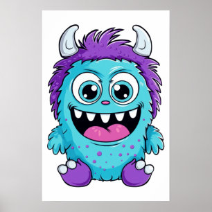 Lila Monster Poster