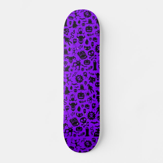 Lila Monsters Skateboard Deck (Framsida)