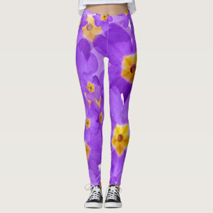 Lila Mood Blommigt Elegance anpassningsbar Legging