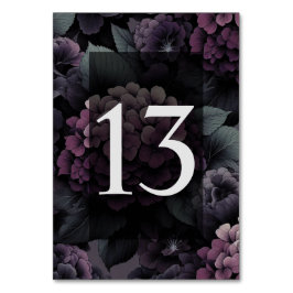 Lila Moody Blommigt Bordsnummer