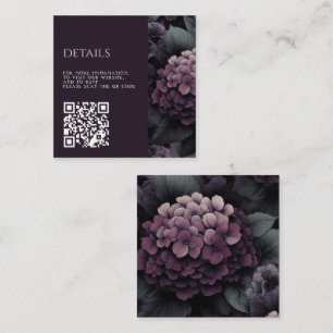 Lila Moody Blommigt QR-kod Tilläggskort
