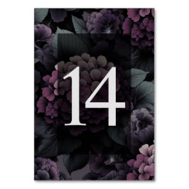 Lila Moody Blommigten Bord 14 Bordsnummer