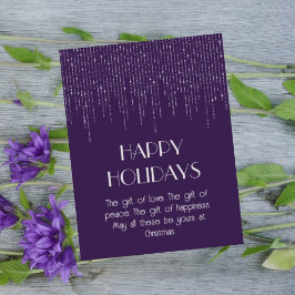 Lila Moonlight elegant-kort med låg snyggt Julkort