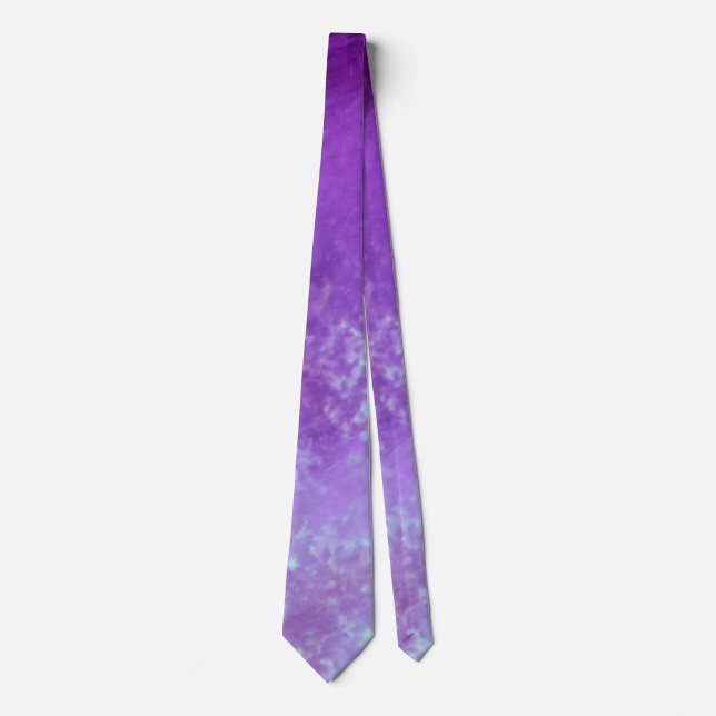 Lila Mörk Cloud Effect Tie - Ut i Stil Slips (Framsida)