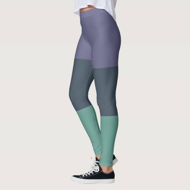 Lila Mörkgrön och Ljusgrön Leggings (Vänster)