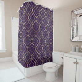 Lila Moroccan Shower Curtain