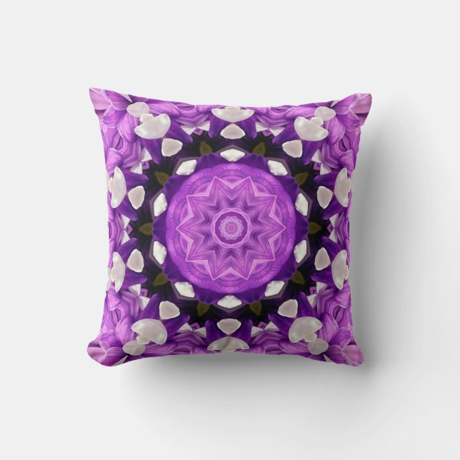 Lila morsa kaleidoskop kudde (Framsida)