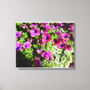 Lila Morsa och vit blomma Canvastryck
