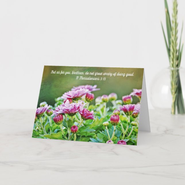 Lila Morsa skriptkort 2 Thessaloniki 3:13 Kort (Framsida)