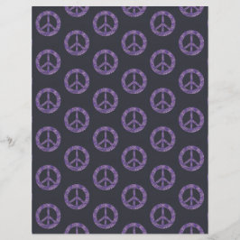 Lila Mosaic-Fredstecken på Pappra Black Scrapbook