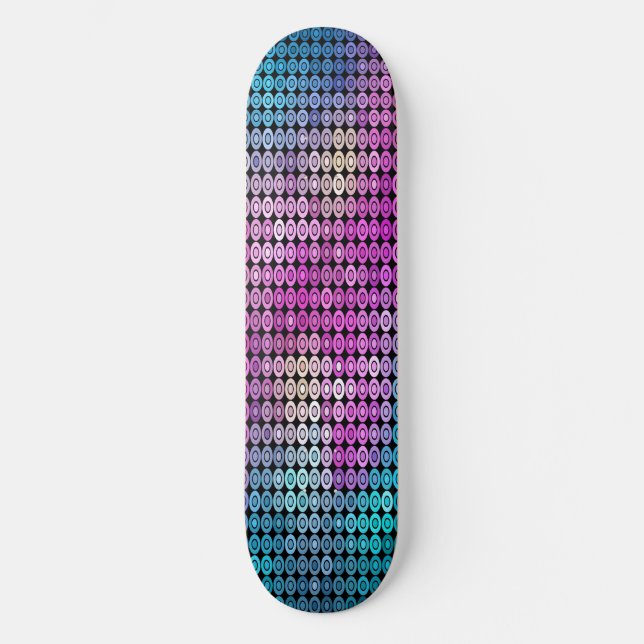 Lila Mosaic Skateboard Deck (Framsida)