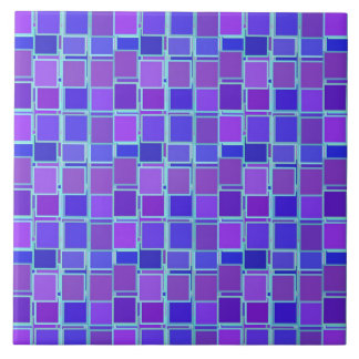 Lila Mosaic Squares Tile Mönster Kakelplatta