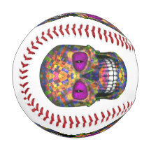 Lila Mosaic Sugar Skull Zombie