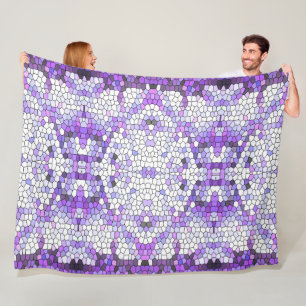 Lila - mosaik, greek stil, fleecefilt