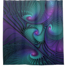 Lila möter turkos modern abstrakt Fractal Art
