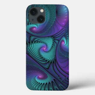 Lila möter turkos modern abstrakt Fractal Art