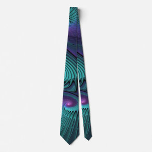 Lila möter turkos modern abstrakt Fractal Art Slips